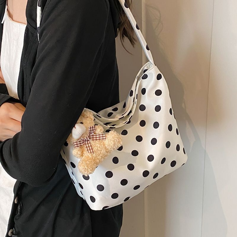 Super Popular Niche Polka Dot Nylon Bag Luxury Bag For Women Designer Bag Free Shipping New Versatile Shoulder Underarm Bag For Going Out And Work Sma