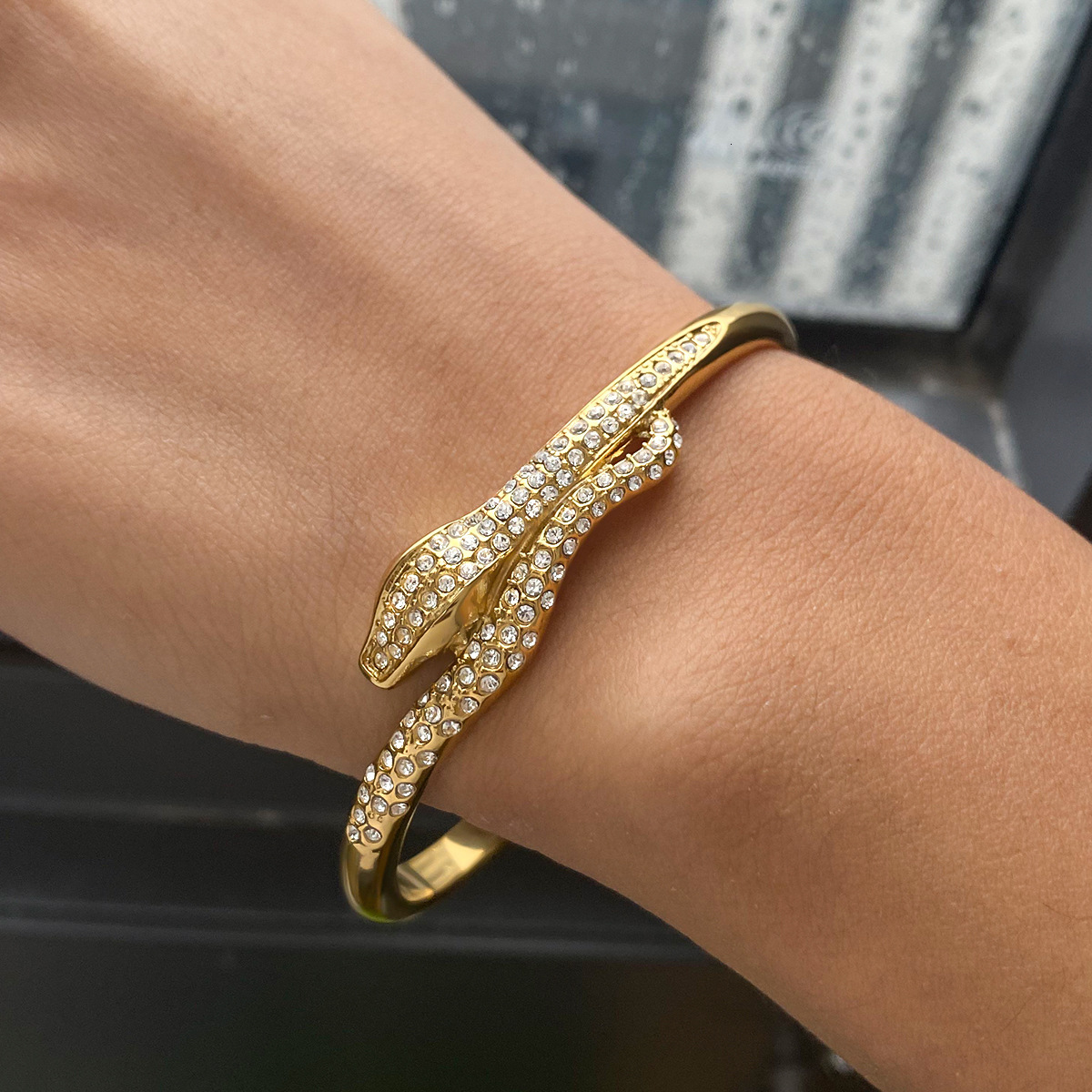 Luxury Brand Designer Jewelry Jieding European And American Style Stainless Steel Snake Bracelet Non-Fading Bracelet Light Luxury High-End Jewelry 18K
