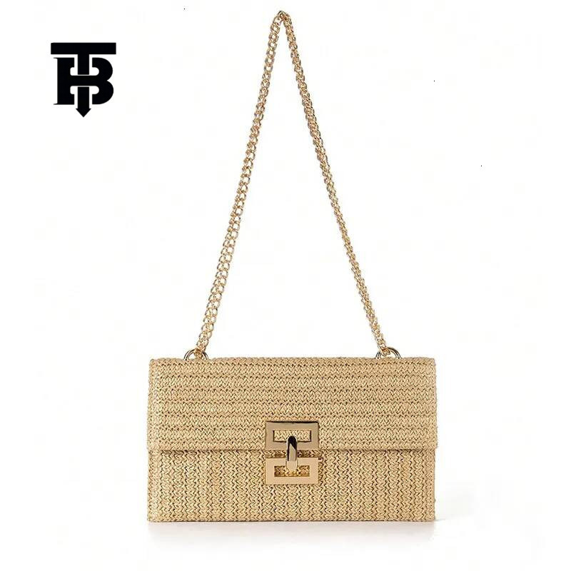 TB BHULAMTE 2025 New Luxury Designer Bag Vacation Style Multi-cavity Chain Flap Twisted Designer Handbag Fashionable Woven Shoulder Crossover Women�