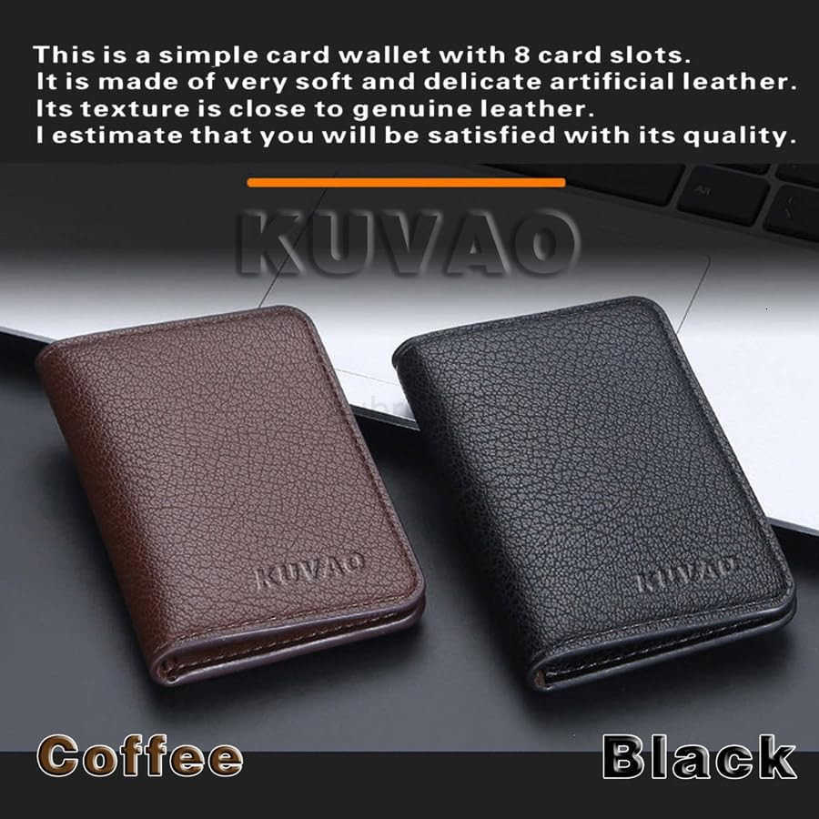 Mens Card Holder Multiple Card Slots Simple Thin Wallet for Men Card Clamp BlackZ250910