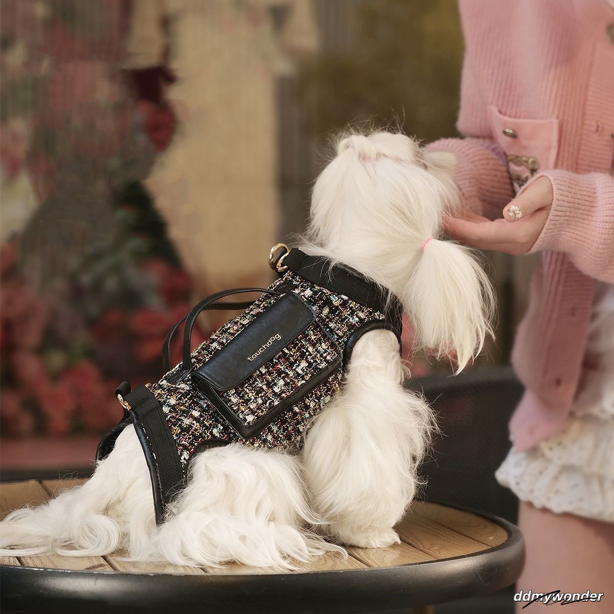 Carrier, Portable Messenger Bag For Small Medium Dogs, Puppy Carrier With Adjustable Strap, Handheld Dog Harness C15