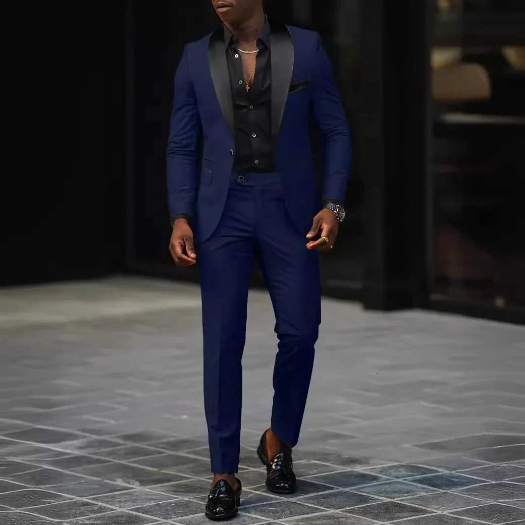 High Quality Mens Business Casual Suit For Wedding Groom Wear Prom Best Man Blazer Slim Fit 2 Pieces Size JacketPant W250910