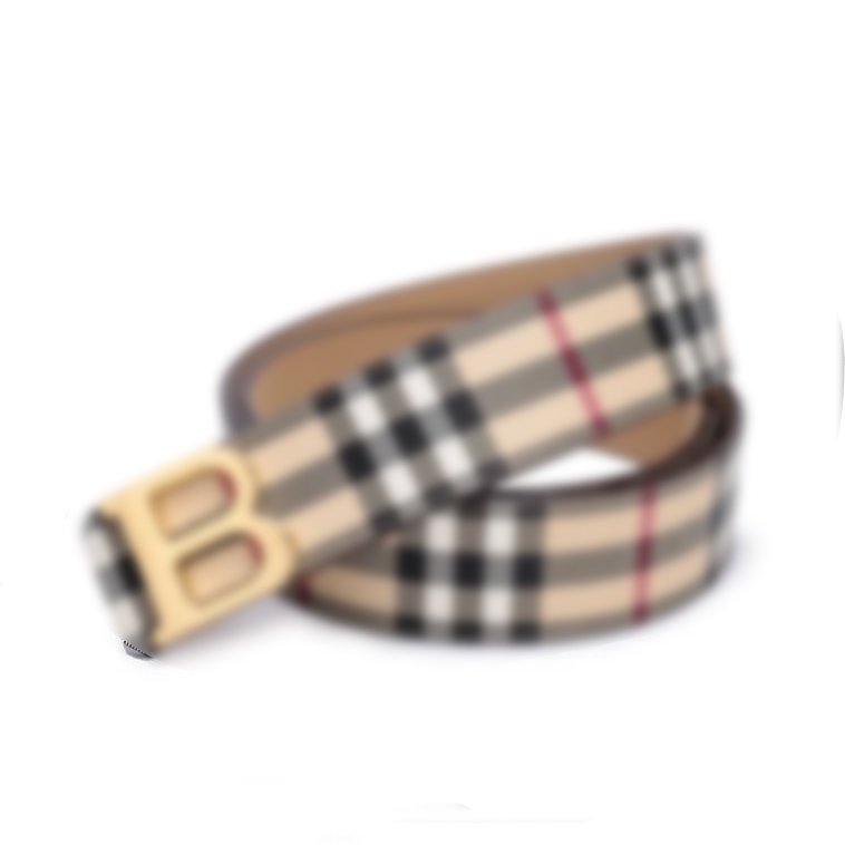 Designer bubbrry belt women's double-sided top layer cowhide men's genuine leather belt smooth buckle plaid belt pin buckle belt trouser belt Christmas gift