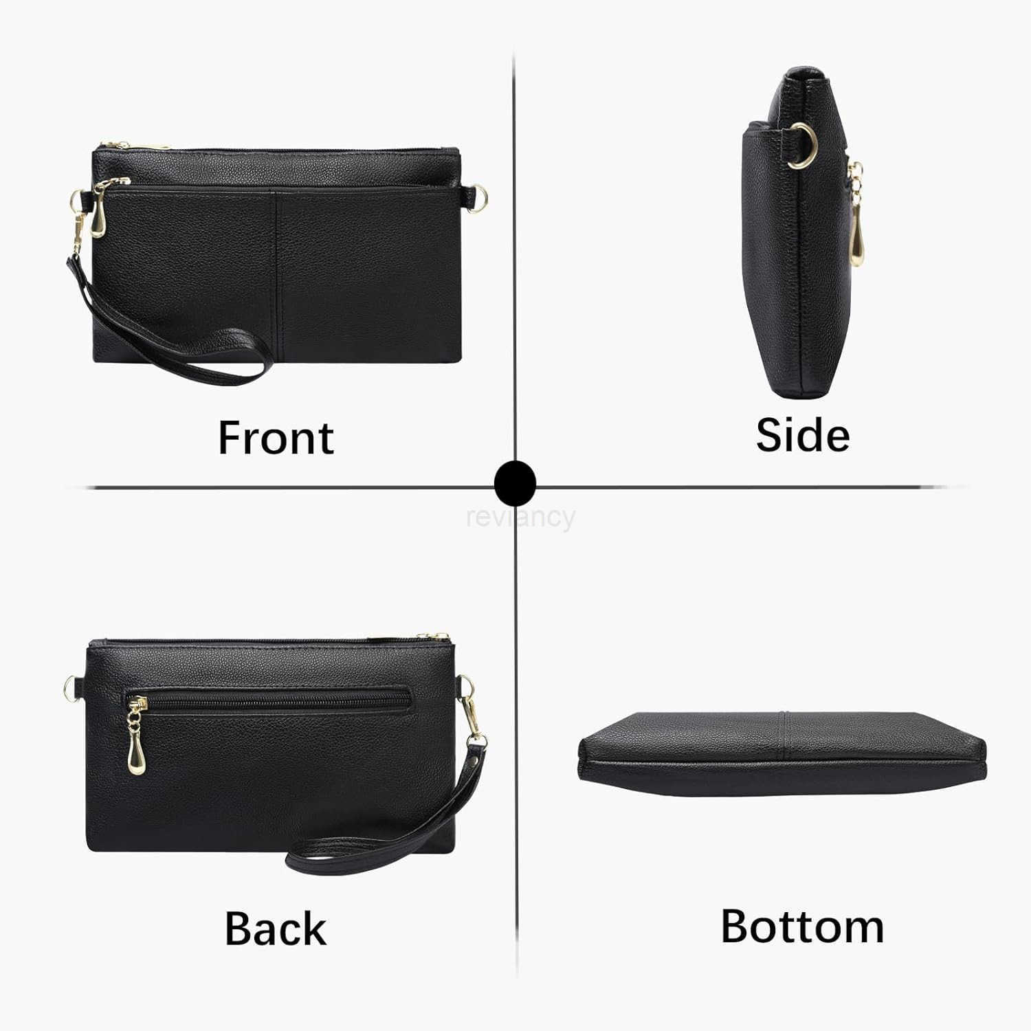 Leather Wristlet Clutch Wallet Purses For WomenWomens Triple Zip Cell Phone Bags Small Crossbody BagW250910