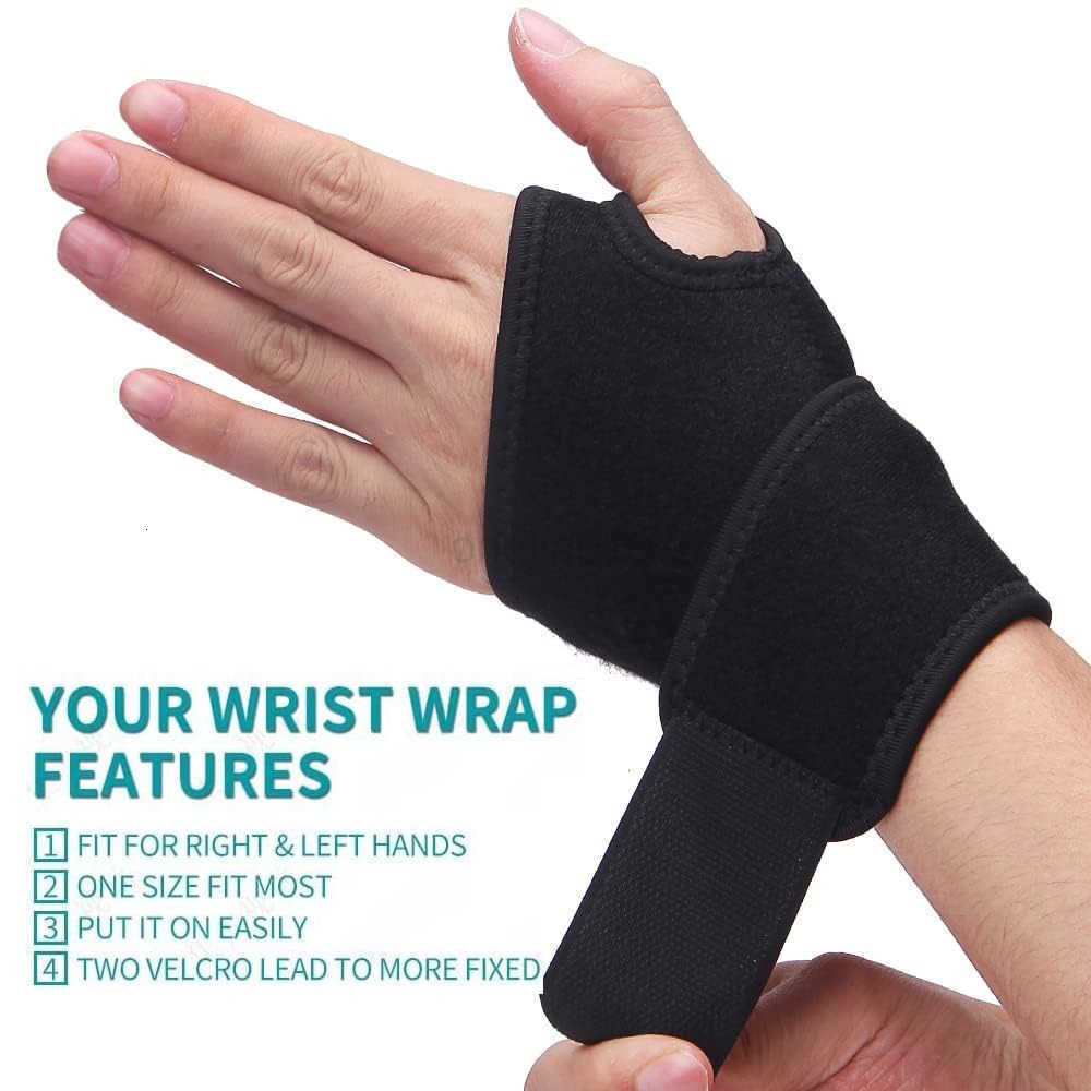 Wrist Brace Adjustable and Comfortable Wrist Support Brace for Tendinitis and Arthritis Wrist Compression Wrap for Pain Relief Fit for Both Left and R