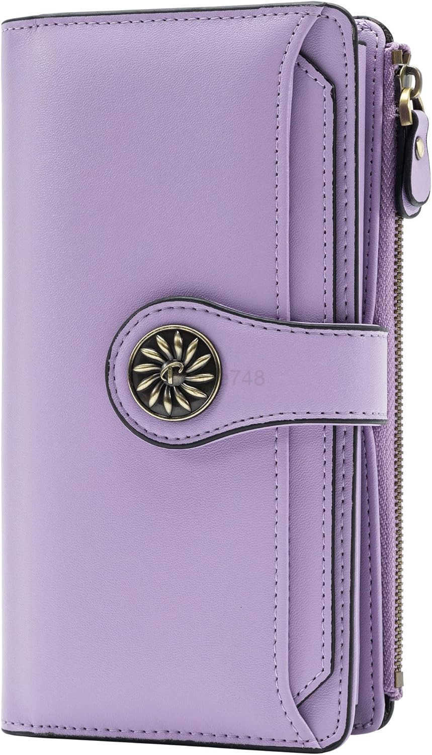 Travelambo Gifts for Mom Wallets Women RFID Large Capacity Luxury Waxed Leather Clutch Wallet Multi Card OrganizerZ250910