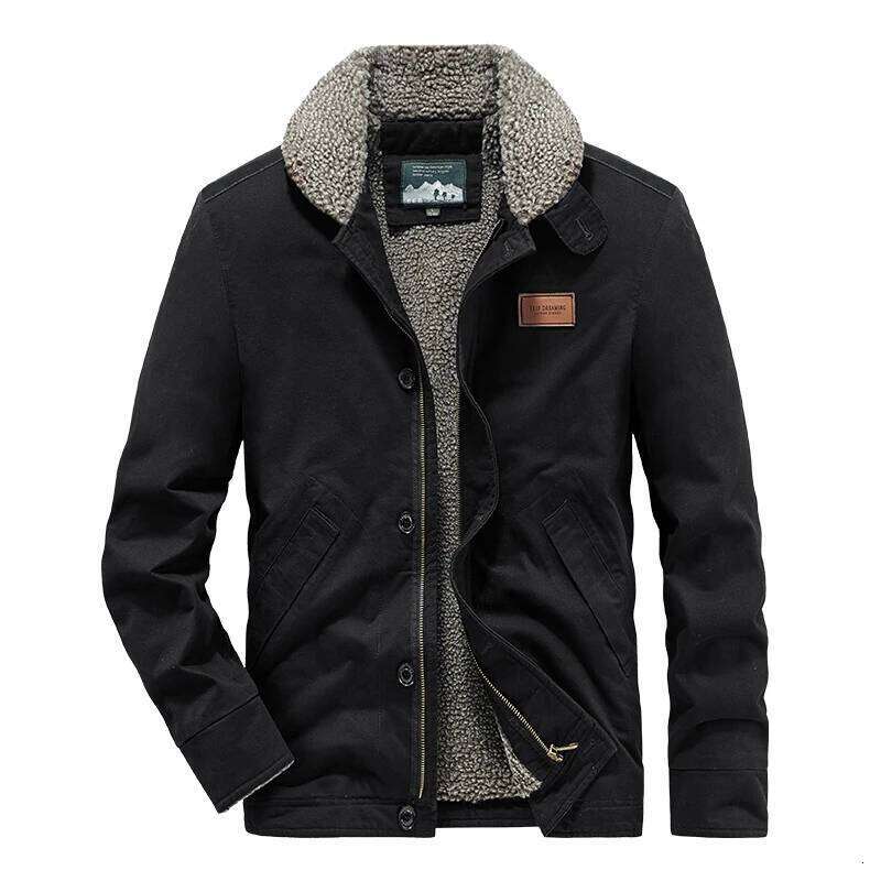 Winter Men's New Lamb Wool Jacket Retro Casual Tooling Clothes Windproof Cashmere Warm Padded Daily Fashion Coat