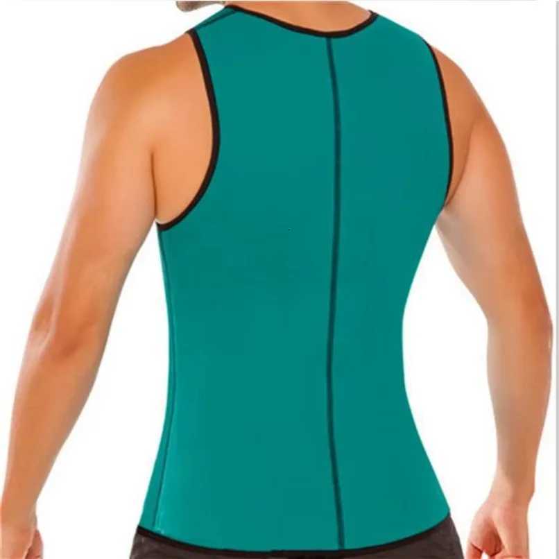 Slimming Men Flat Belly Sheath Sauna Tank Top Vest Sweat Fat Burning Body Shaper Weight Loss Tummy Control Waist Shirt W250910