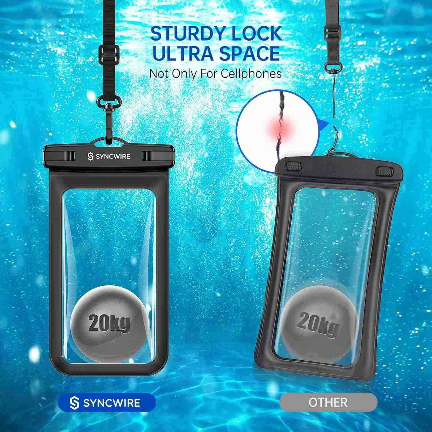 Waterproof Phone Pouch 2Pack Universal IPX8 Waterproof Phone Case Dry Bag with Lanyard Compatible with iPhone 15 14 13 12 11 Pro XS MAX XR X S23 S22 S