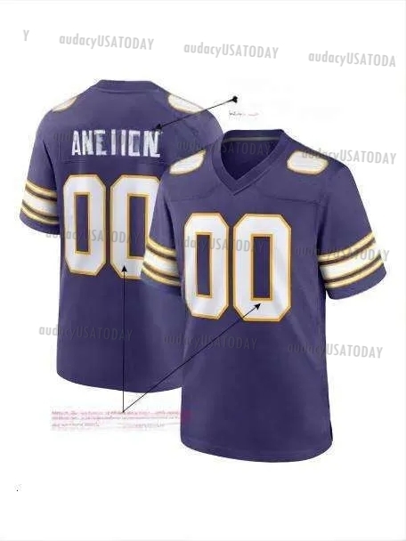 Personalized Custom Football Jersey Justin Jefferson Aaron Jones TJ Hockenson McCarthy Addison Harrison Darnold Moss