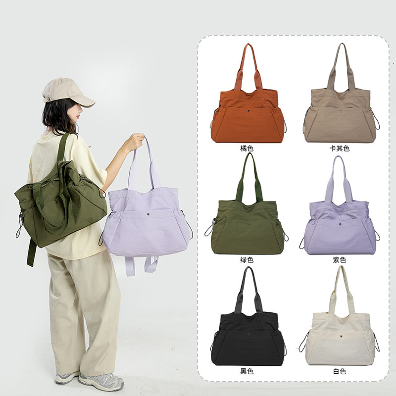 Simple Large Capacity Lightweight Shoulder for Women Daily Commute Waterproof Nylon Tote Bag
