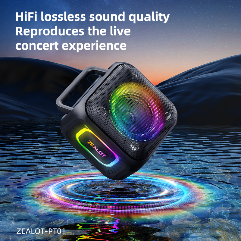PT01 Home-Friendly Portable Bluetooth Speaker Crystal-Clear Vocals Easy Pairing USB Charging Ideal for Movie Nights Cooking Relaxing at Home.