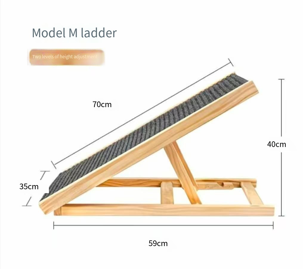 Pet Stairs Dog Bed Slope with Armrest Bedside Sofa Small and Medium Dogs Special Ladder Foldable