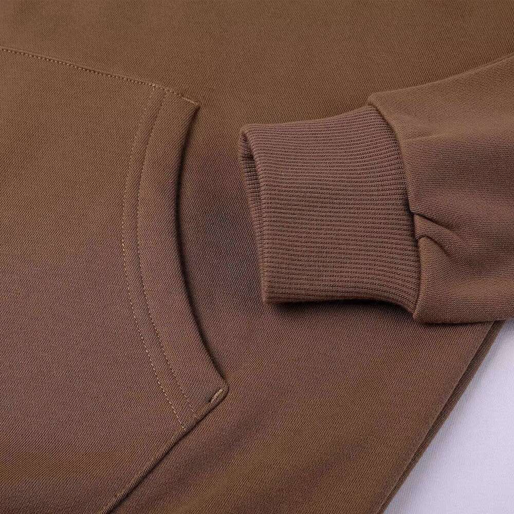High-Quality Logo Cotton 350g Drop Shoulder Sweatshirt Heavyweight Knit French Terry Hoodie