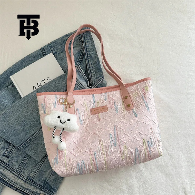 TB BHULAMTE Luxury Designer Bag Fashionable Ladies' Bag Embroidered Tote Luxury Bag Versatile Simple And Fashionable Luxury Bag Multi-purpose Han