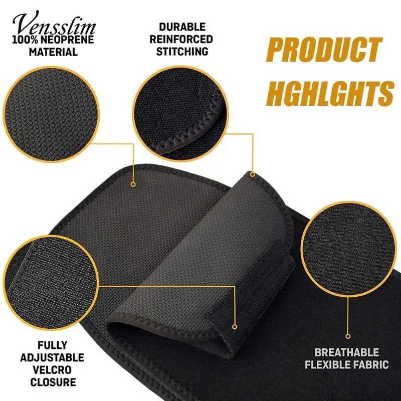 Vensslim Sports Waist Trimmer Sweat Body Shaper Belt Workout Slimming Belly Band for Men Gym Exercise Burn Fat Corset W250910