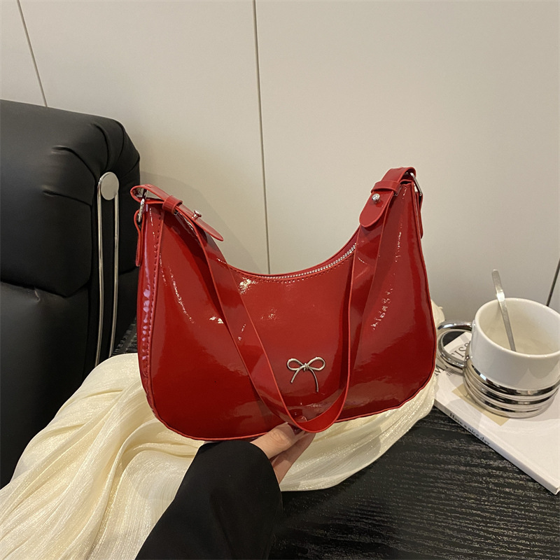 Free Shipping New Designer Bag Solid Color Trendy Textured Underarm Bag Luxury Bag Versatile Fashion Crossbody Bag French Niche Single Shoulder Handba