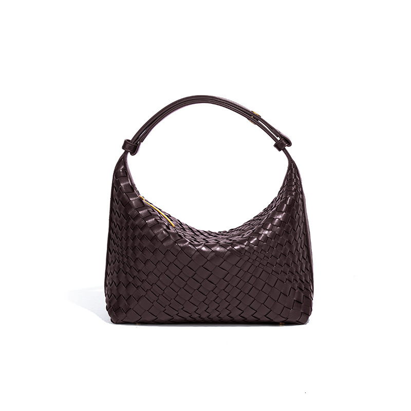 High-End Women's New Handwoven Lunch Box French Niche Stylish Handbag Shoulder Underarm Bag