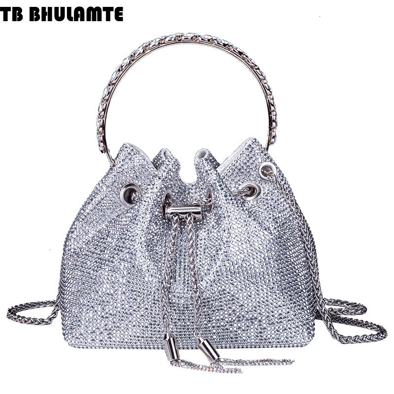 Free Shipping Designer Bag Cross-border Rhinestone High-end Luxury Bag Evening Handbag 2025 New Acrylic Women's Bag Fashion Inlaid Diamond Chain 