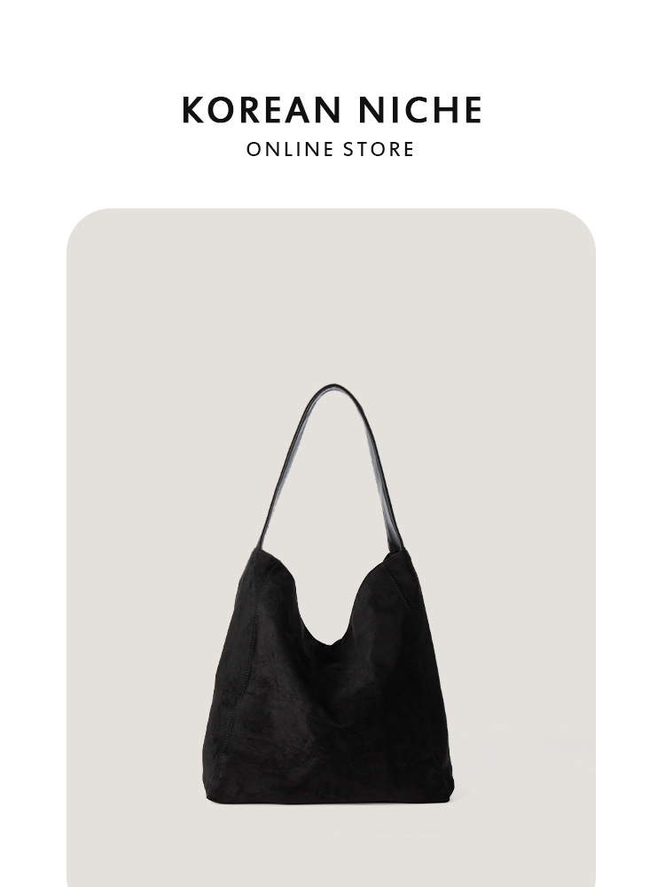2025 New Korean Autumn and Winter Fashion Suede Soft Texture Tote Bag Casual Large-Capacity Single-Shoulder Handbag