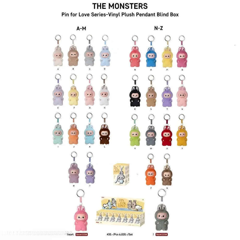 Labubu V4 Heart Code Series, Monsters Big Into Energy Series Kawaii Figure Face Clothes Doll Keychain Decor Gift Blind Bag with Box