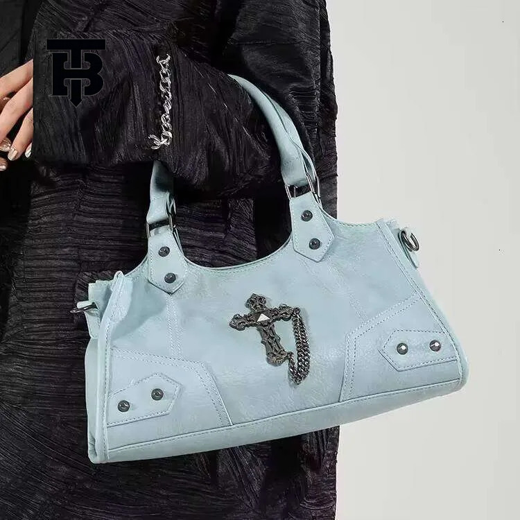 TB BHULAMTE Luxury Designer Bag Dhgargets New Hot Girl Bag Niche Motorcycle High-end Single-shoulder Bag Crossbody Bag Simple Yet Versatile