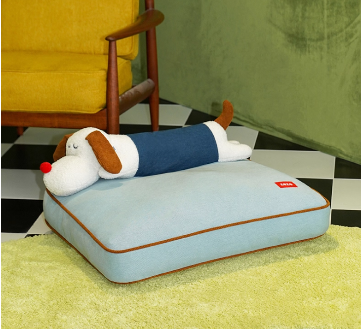 Versatile Cowboy Design Dog/Cat Couch Easy-Wash Cushioning For Warm Weather Comfort