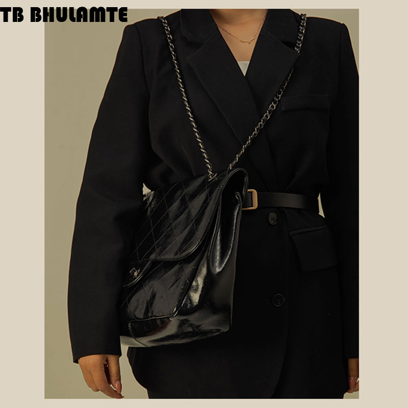 Free Shipping Designer Bag Women's OL Bag Fashion Retro Large Capacity Quilted Chain Bag New Single Shoulder Luxury Bag Commuter Underarm Bag Wom