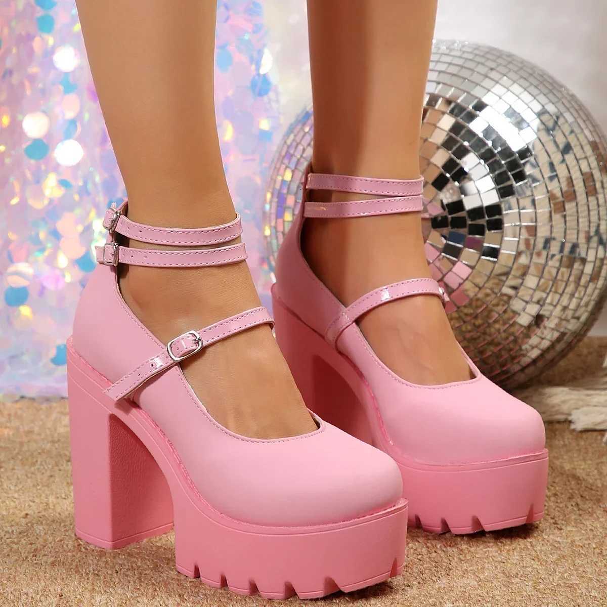 Women Sandals 2025 Mary Janes Shoes Platform Fashion High Heel Women Spring Autumn New Lolita Shoes Chunky Pumps Zapatos Mujer W250910