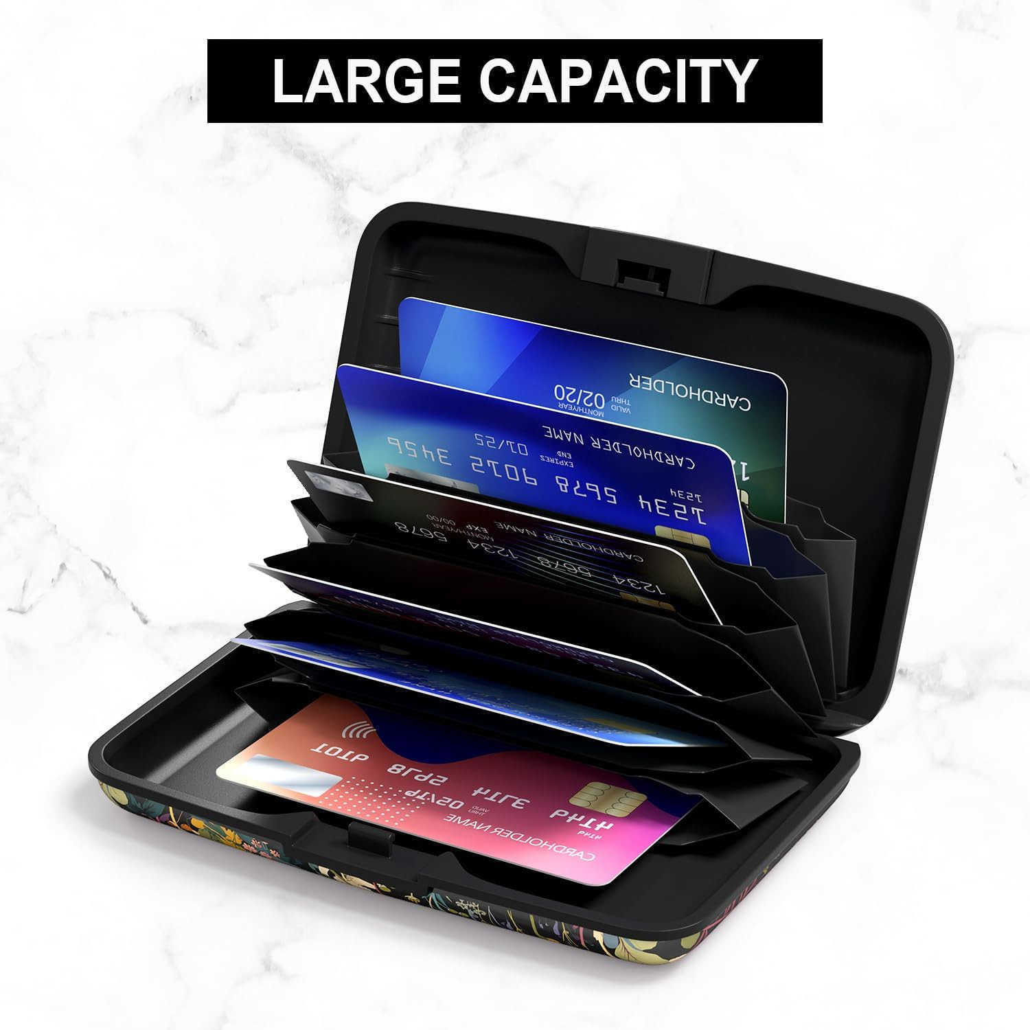 Card Holder CARDs Holder for Women RFID wallet women Business Card Holder Wallet Mini Aluminum Card Wallet RFID Blocking Slim Metal Hard Card for Wome