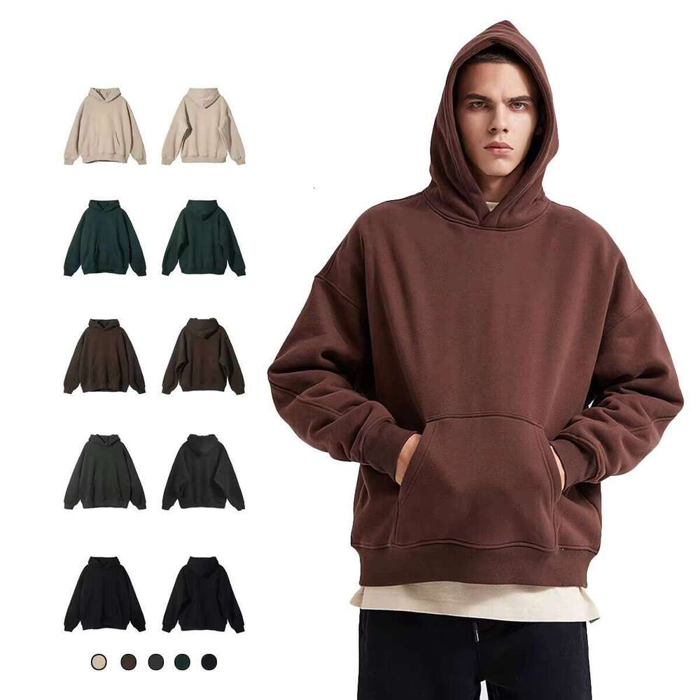 High-Quality Puff Print Cordless Logo Cotton Heavyweight Wool Blank Oversized Men's Hoodie