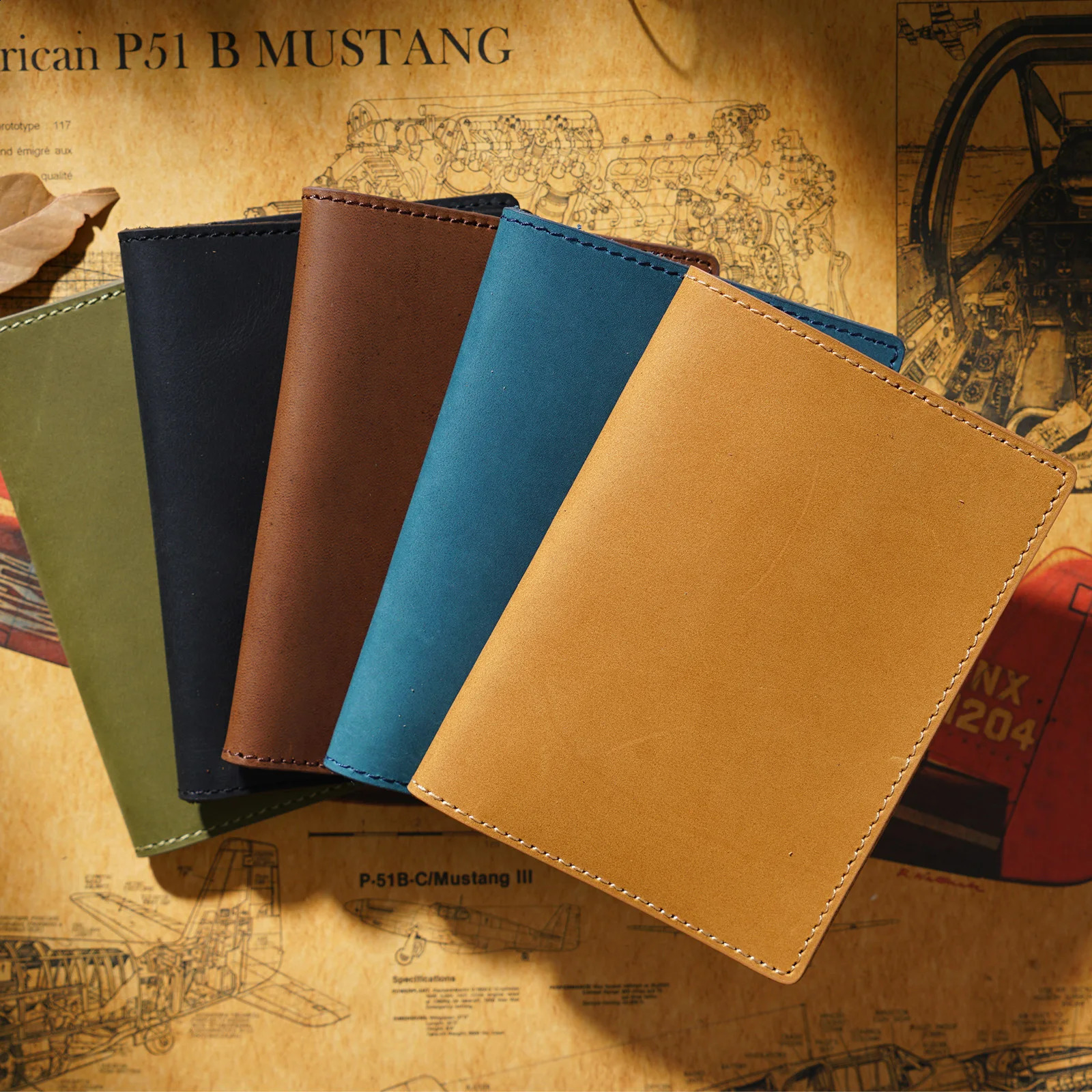 Arrivals Genuine Crazy Horse Leather Passport Cover Solid Credit ID Card Case Holder Business Unisex Travel Wallet250906