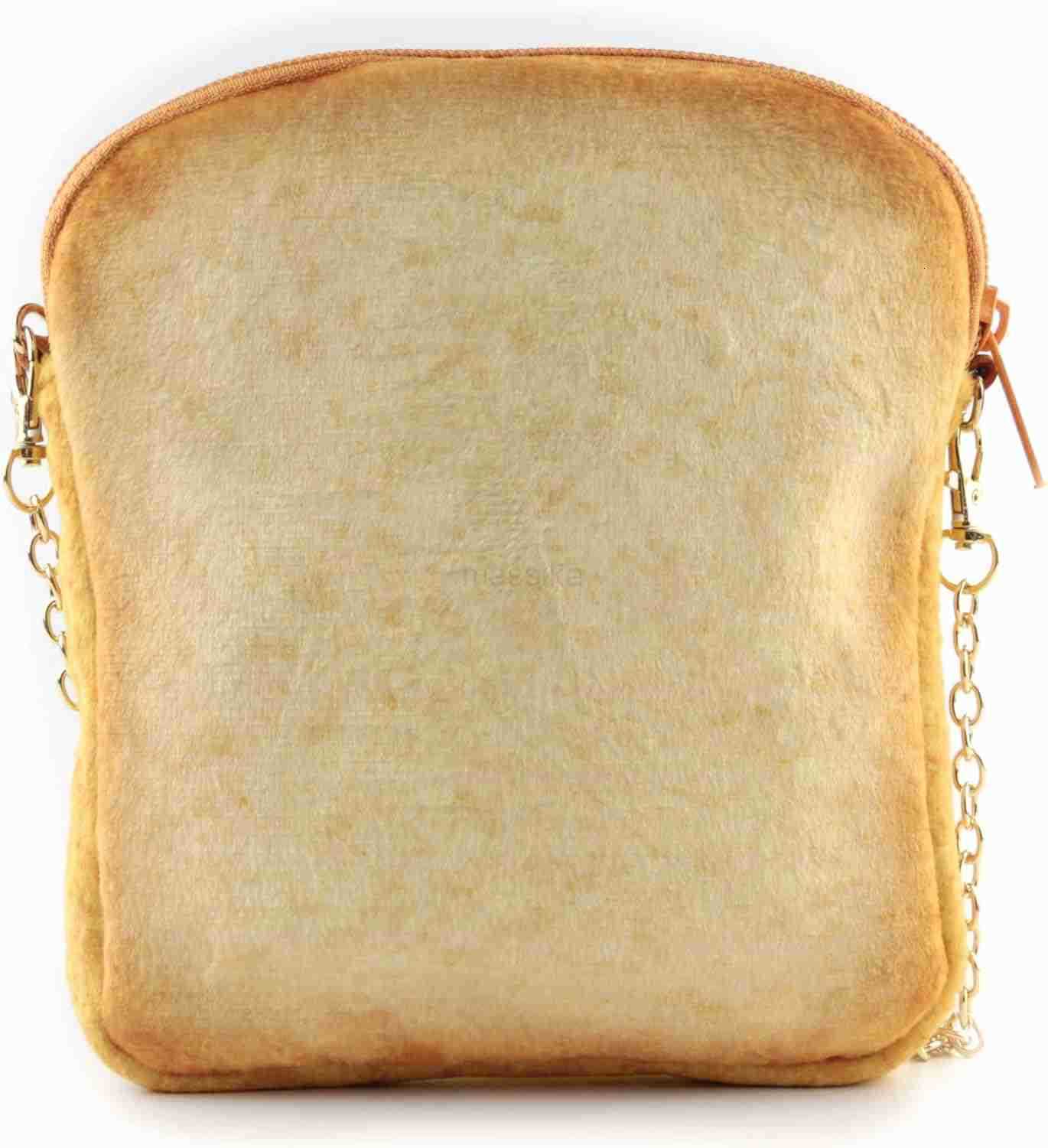 butter Toast Shoulder BagCute Plush Food Crossbody Handbag for Women M250910