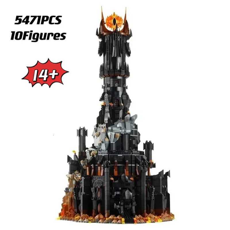 MINISO 10333 Black Tower Dark Model Building Blocks 5471Pcs Kit Bricks Creative Toy for Kids Adults Birthday Christmas Gifts Z250910
