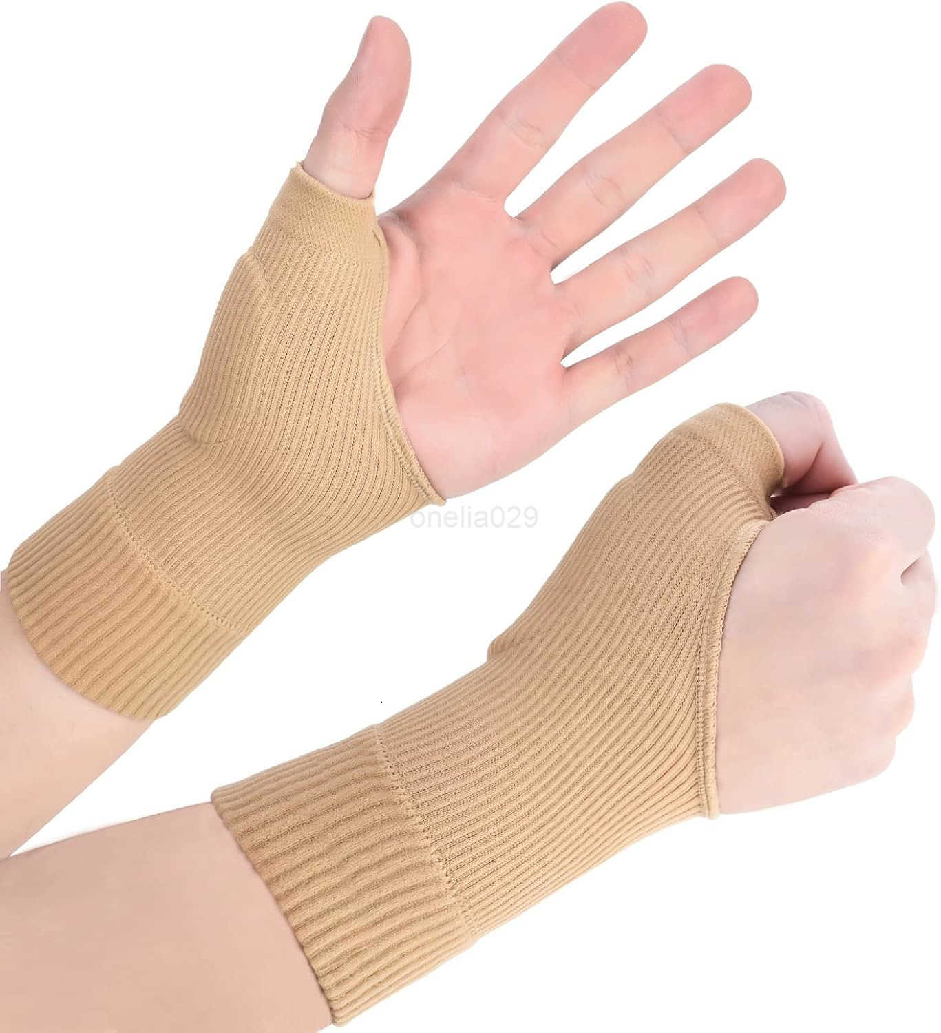 Wrist Thumb Compression Arthritis Gloves1 PairBreathable Wrist Support Brace Fingerless Glove with Gel Thumb Injury PadsComfortable Carpal Tunnel Slee