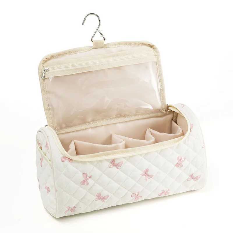 Portable Travel Hair Dryer Storage Bag Large Capacity Cosmetic Bag Handheld Cotton Fabric Organizer for Toiletries And AccessoriXJ250910