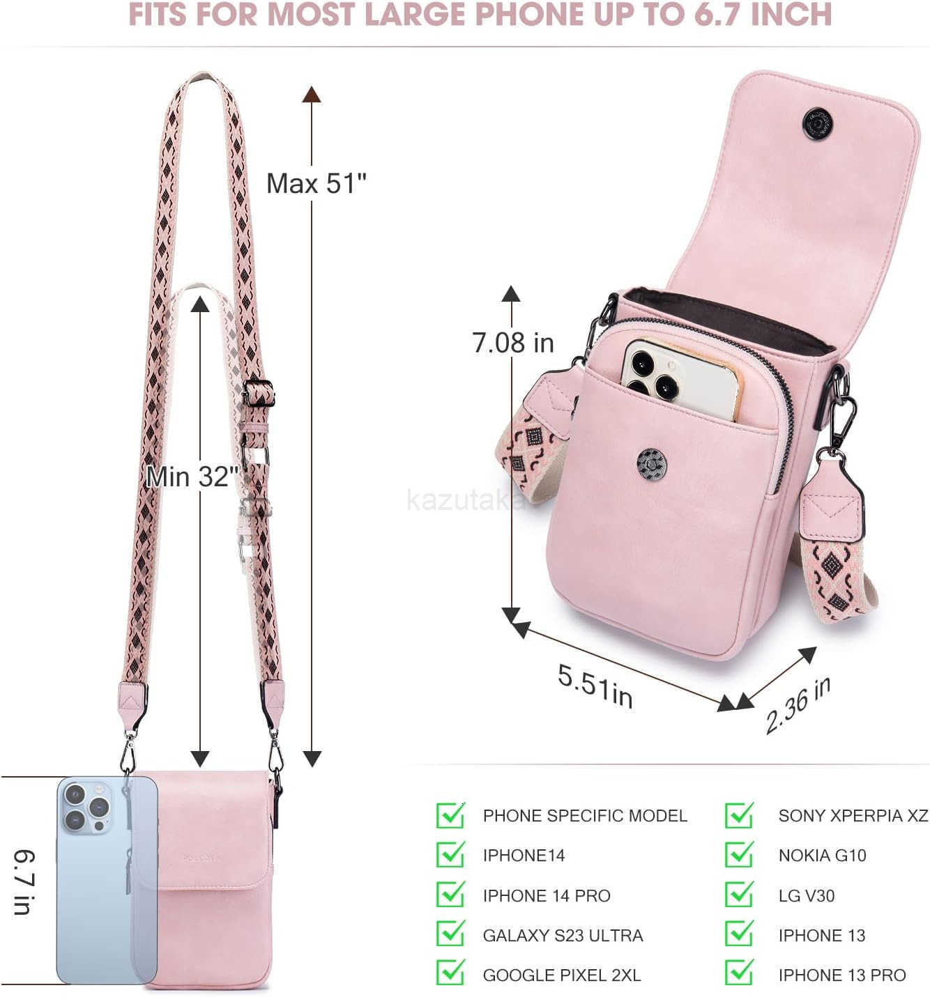 Small Crossbody Bags for Women TrendyLeather Triple Compartment Cell Phone Crossbody Wallet Purses with Card Slots Z250910