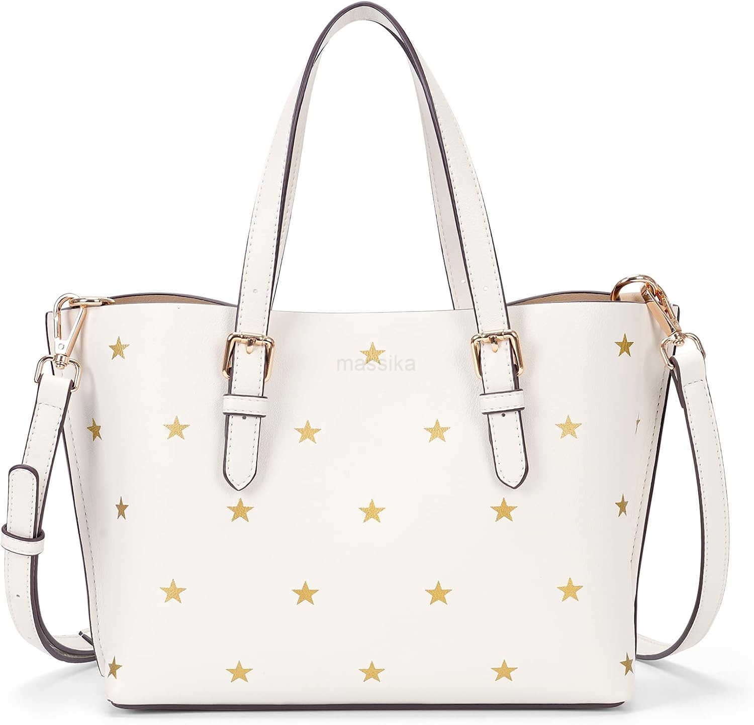 Star Print Tote Bag for Women Tophandle Crossbody Bags Soft PU Crossbody Tote Large Capacity Womens Satchel Handbag M250910