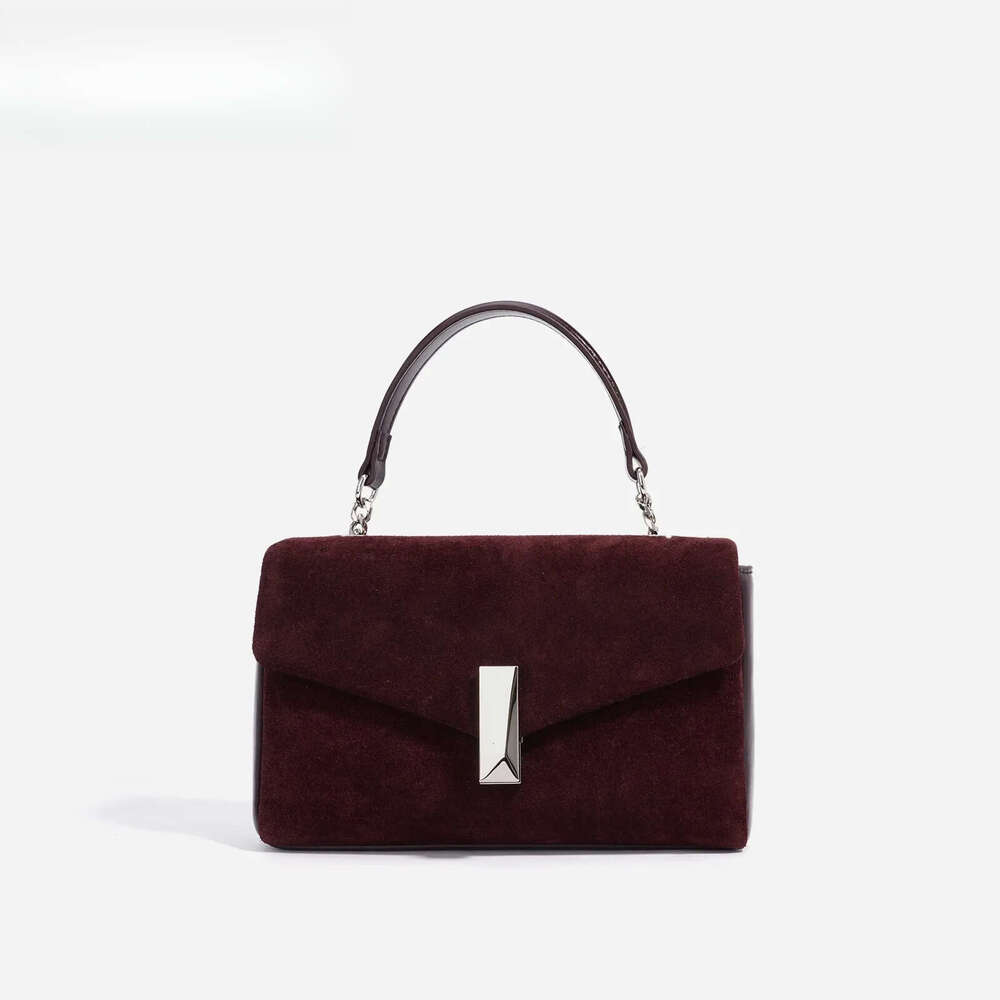 New 2025 Winter Classic Compact And Exquisite Flap Matte Suede Cow Leather Women Crossbody Chain Strap Shoulder Bag