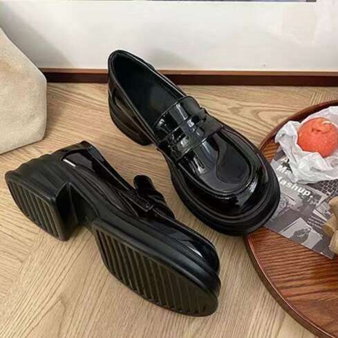 French Thick-Soled Women's Leather 2025 New Spring and Autumn Designer Shoe British Style Single JK Mary Jane Shoes