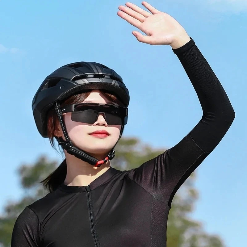 Comfort Fit Ice Fabric Arm Sleeves Breathable QuickDry UV Protection for Running Cycling Outdoor Sports Long Covers 250910