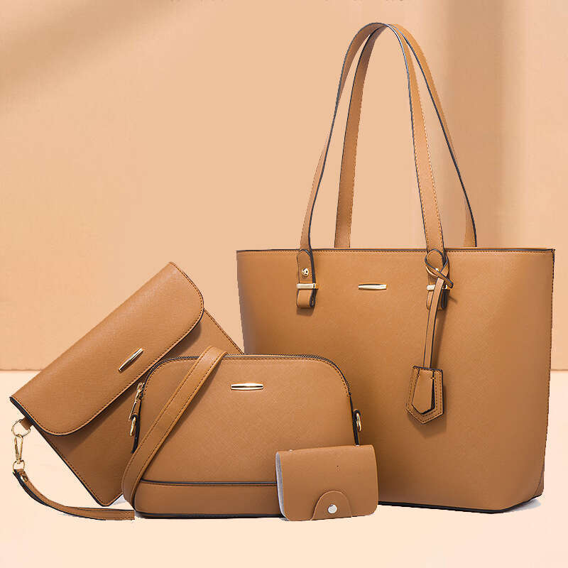 Bag Women Handbag Fashionable Canvas Bag Trendy Women S Socialite Shoulder Handbag New Large Capacity Fashion Crossbody Four Piece Set Moth
