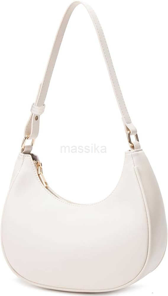 Crescent Shoulder Bags for Women Cute Hobo Tote Handbag Under the Arm Purses Mini Clutch Purse with Zipper Closure M250910