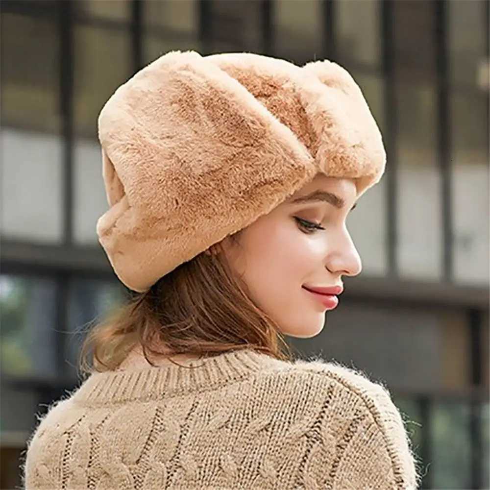 Men Women Thick Plush Bomber Hat Warm Winter Hat Trper Hats Russian Ushanka Snow Cs Earfl BonnetXJ250910