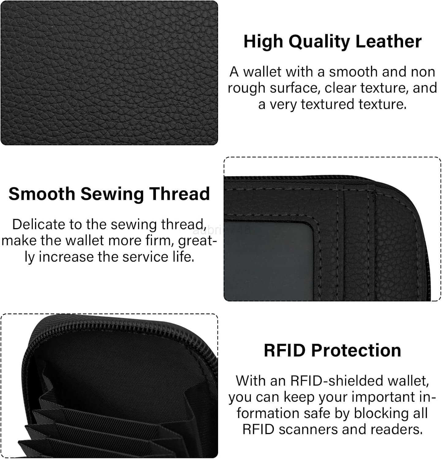 Blocking Genuine Leather Mini CARD Case Organizer Compact Wallet with ID Window BlackZ250910