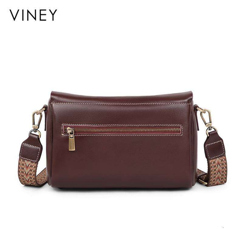 VINEY Ladies 2025 New Messenger Women's Large Capacity High-Grade Genuine Leather Shoulder Pillow Bag