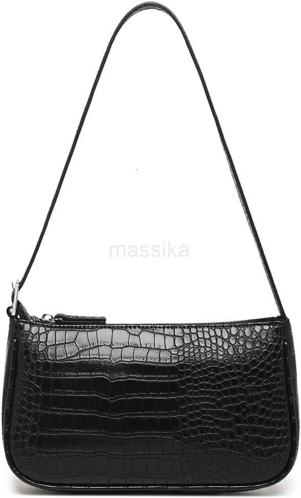 Small Purse for Women Adjustable Shoulder Bags Crocodile Pattern Clutch Purse with Zipper Closure Retro M250910