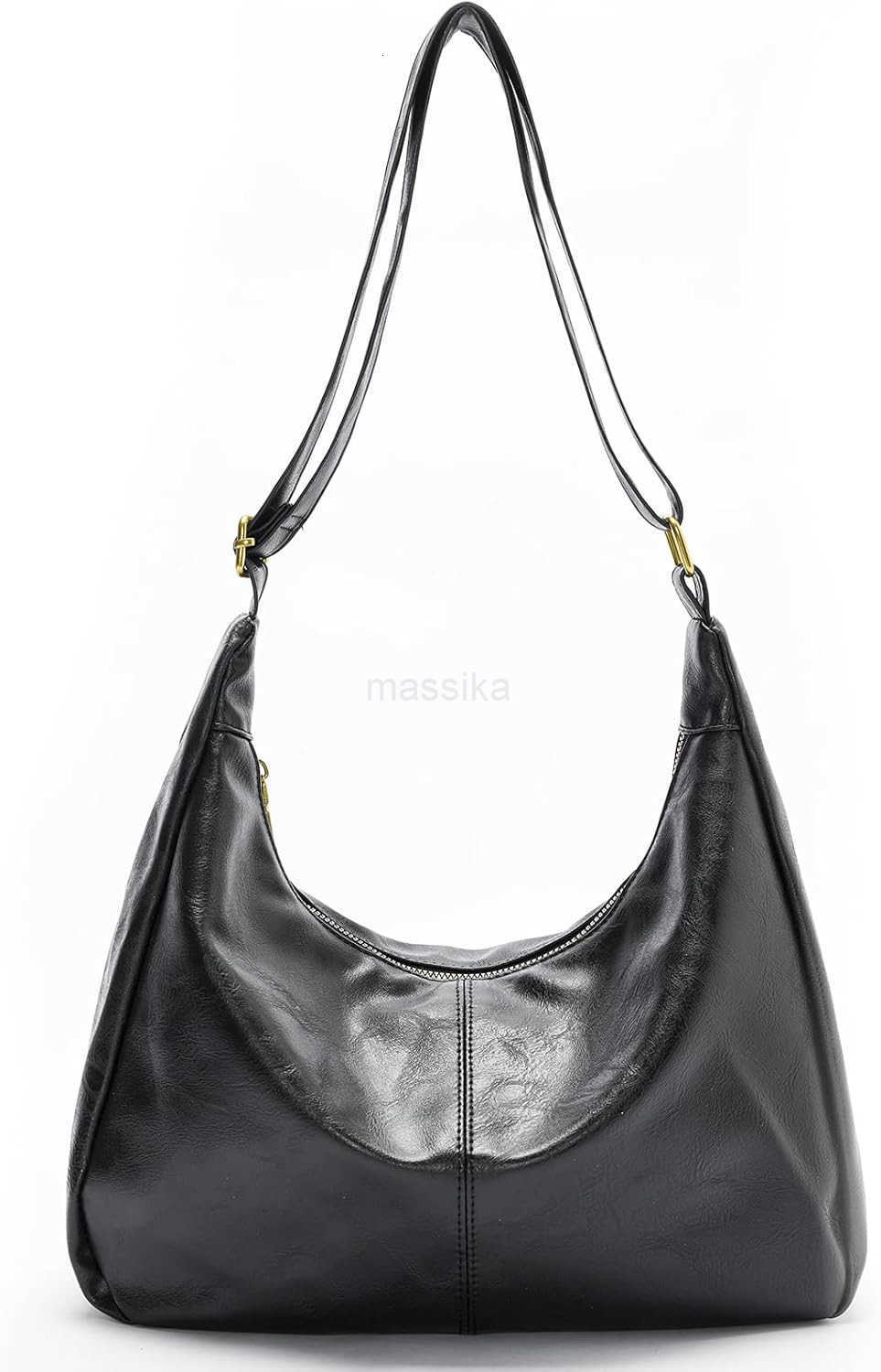 Hobo Bag for Women Ultra Soft Foldable Vegan Leather Shoulder Handbag Stylish Slouchy Tote Purses M250910