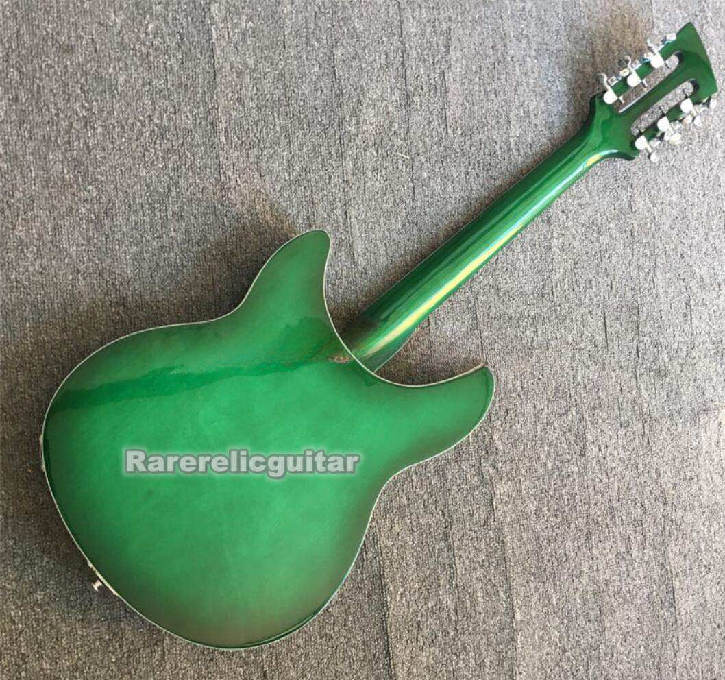 360 12-String Semi-Hollow Electric Guitar in Green Finish with Rosewood Fingerboard