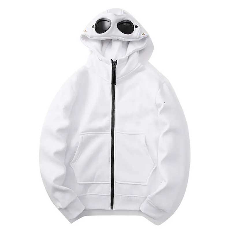 Zip Up Hoodie Oversized Strtwear Men Women Glasses Design Polyester Hooded Sweatshirt Kangaroo Pockets Unisex Fashion Casual X250910